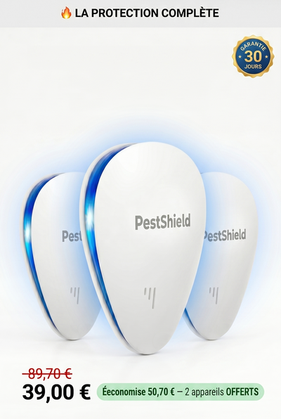 PestShield™ Pack Maison — Lot de 3 Répulsifs Ultrason Anti-Nuisibles