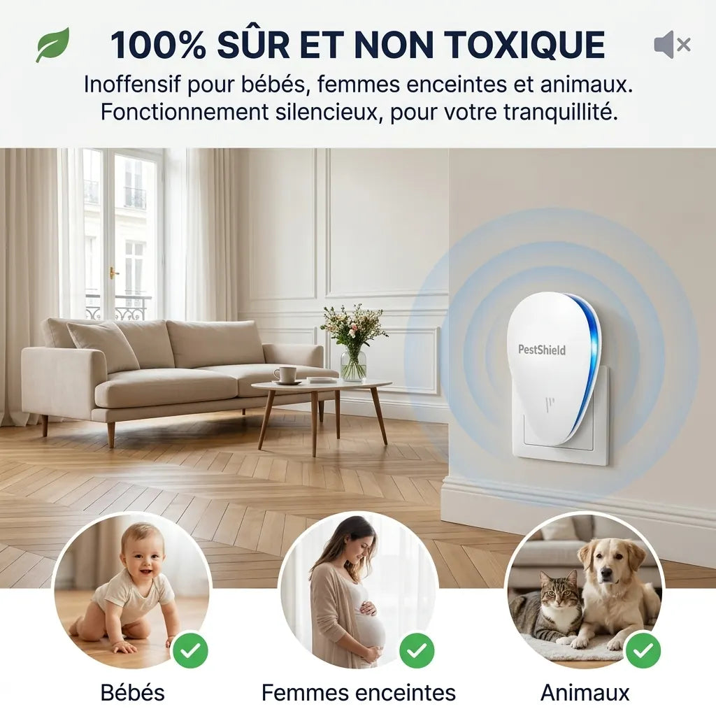 PestShield Anti-Souris — Répulsif Ultrason Rongeurs