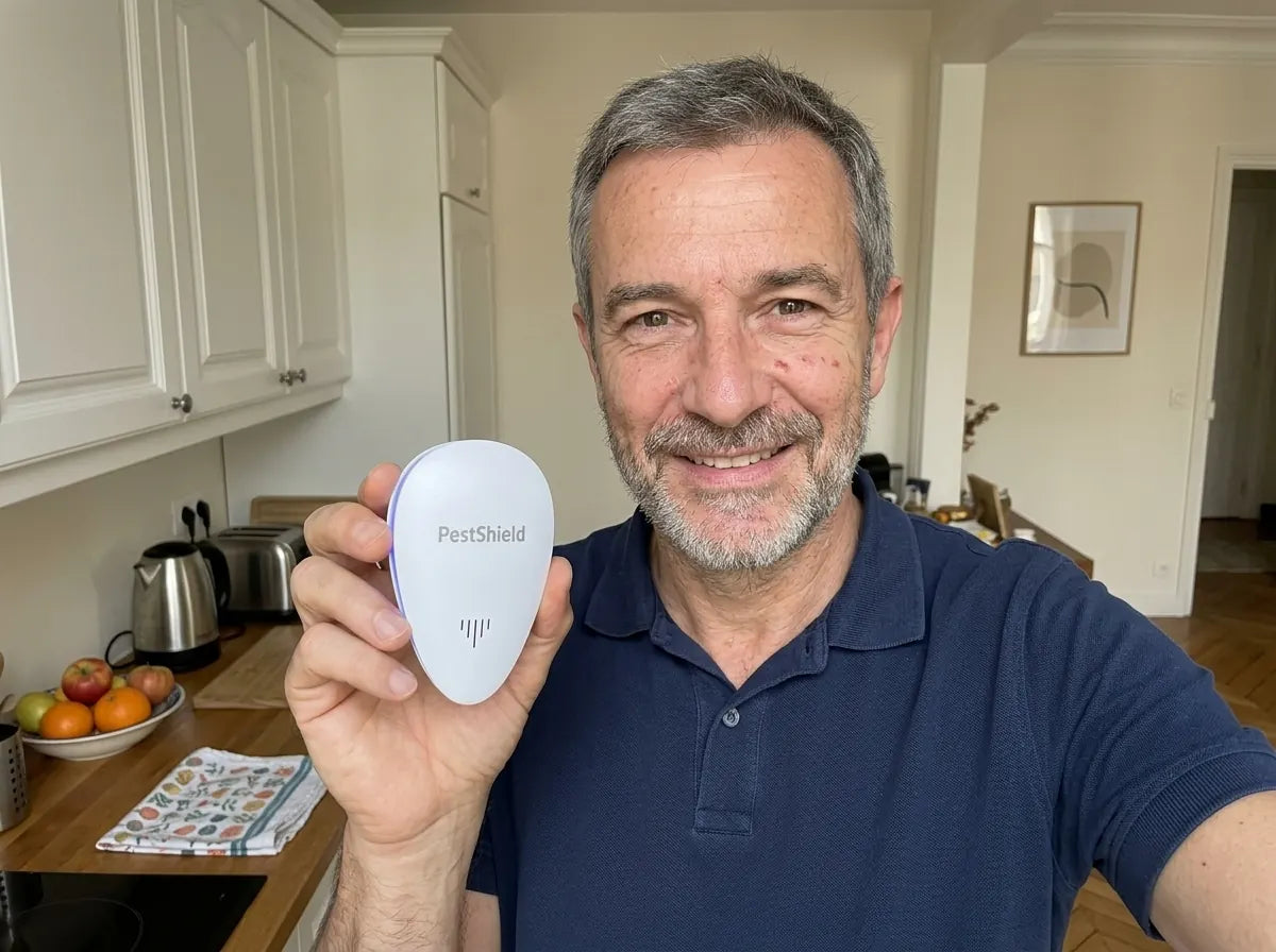 PestShield branché près du plan de travail de la cuisine
