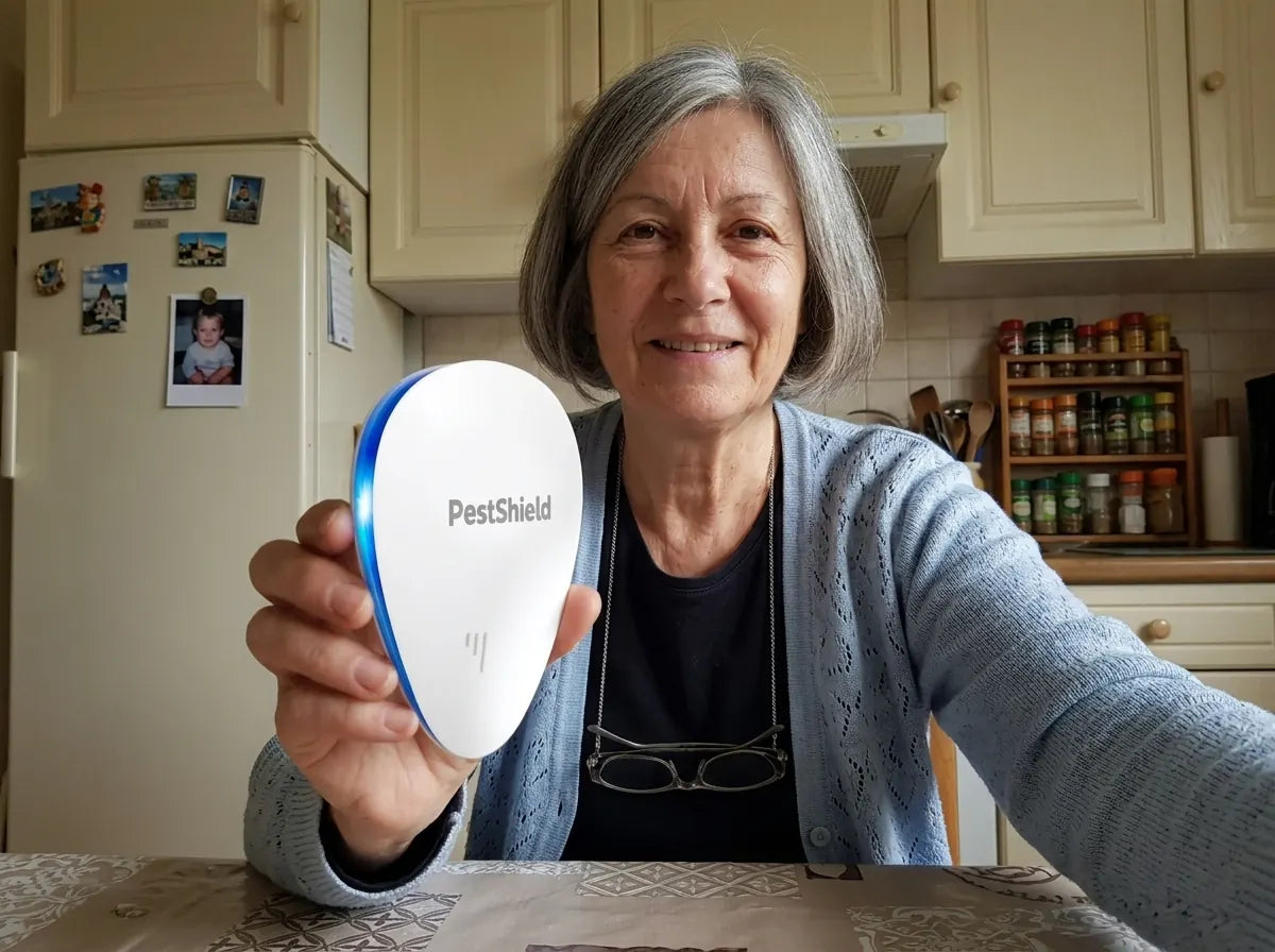 PestShield branché dans une cuisine de pavillon, ambiance après-midi